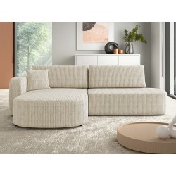 Miniaturbild von Ecksofa Zrekifi Cord mit Schlaffunktion und Bettkasten