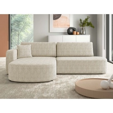 Ecksofa Zrekifi Cord mit Schlaffunktion und Bettkasten