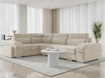 Wohnlandschaft Florio mit Schlaffunktion und zwei Bettkästen