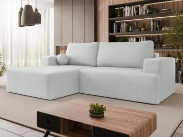 Ecksofa Dmiore mit Schlaffunktion und Bettkasten