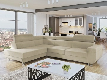 Ecksofa Antrodem mit Schlaffunktion und Bettkasten
