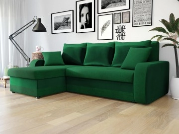 Ecksofa Dalmir Lux mit Schlaffunktion und zwei Bettkästen