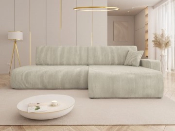 Ecksofa Easton O Cord mit Bettkasten und Schlaffunktion
