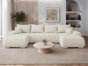 Wohnlandschaft Torelineso U Cord mit Bettkasten und Schlaffunktion