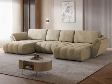 Wohnlandschaft Sofoline U mit Bettkasten und Schlaffunktion