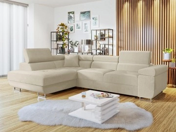 Ecksofa Torezio mit Schlaffunktion und Bettkasten