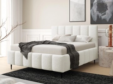 Polsterbett mit Bettkasten Taesa Leg Boucle