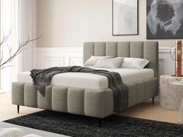 Polsterbett mit Bettkasten Taesa Leg Boucle