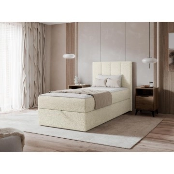 Boxspringbett mit Bettkasten Gonzo Single Boucle