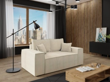 Sofa Maryn Small Cord mit Bettkasten und Schlaffunktion