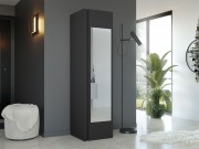 Kleiderschrank Terospito / Towiro Slim 1D mit Spiegel