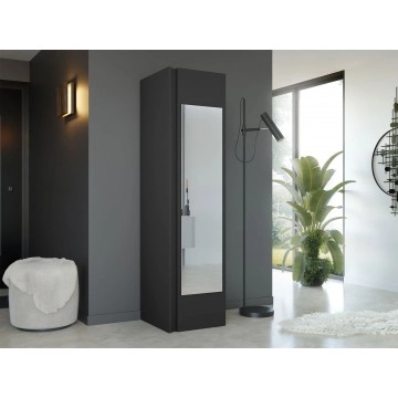Kleiderschrank Terospito / Towiro Slim 1D mit Spiegel