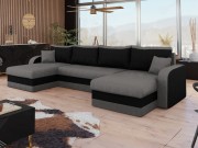 Ecksofa Dalmir U mit Schlaffunktion und drei Bettkasten
