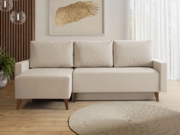 Ecksofa Naviedo mit Schlaffunktion und Bettkasten