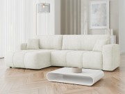 Ecksofa Larow Maxi Boucle mit Schlaffunktion und Bettkasten