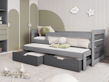 Kinderbett mit Ausziehbett Catalonia 80