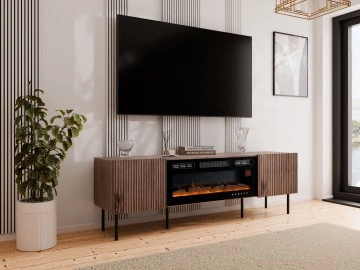 TV-Lowboard Ostani 180 mit Kamin