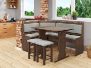 Eckbank + Tisch und zwei Hocker Mexic