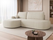 Ecksofa Telzo O Cord mit Schlaffunktion und Bettkasten