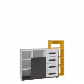 Kommode Runo RU03 + Aufsatz RU09