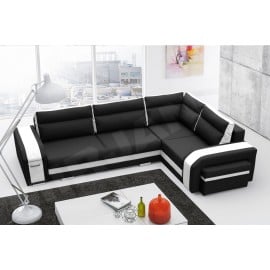 Ecksofa Sandi mit Schlaffunktion und zwei Bettkasten