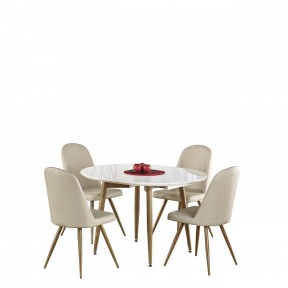 Essgruppe: Tisch Edward + 4 Stühle K214 (5-teilig) Essgruppe: Tisch Edward + 4 Stühle K214 (5-teilig)