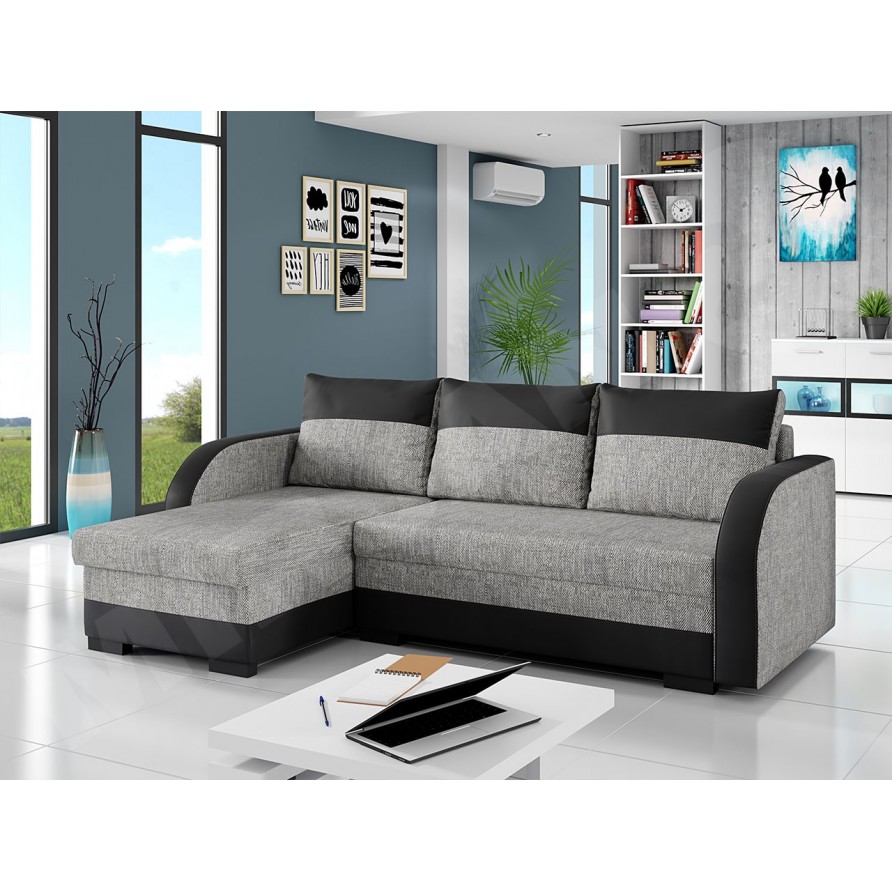 Ecksofa Jukka mit Schalffunktion und Bettkasten Ecksofa Jukka mit Schalffunktion und Bettkasten
