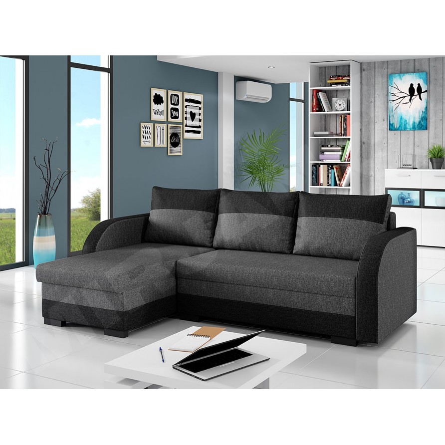 Ecksofa Jukka mit Schalffunktion und Bettkasten Ecksofa Jukka mit Schalffunktion und Bettkasten