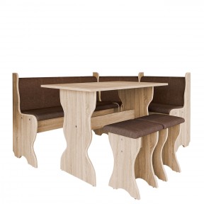 Eckbänk + Tisch und zwei Hocker Samot Eckbänk + Tisch und zwei Hocker Samot