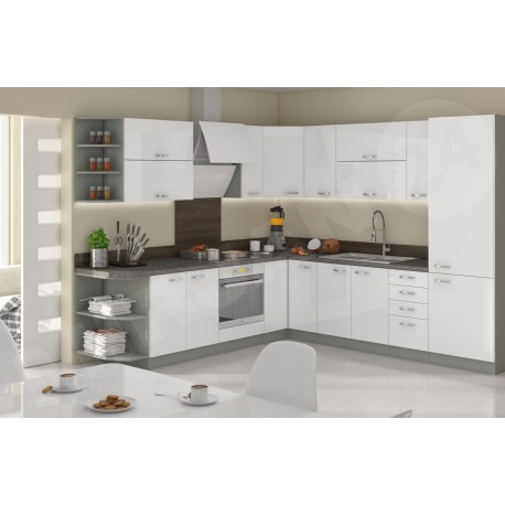Küchenmöbel Inoa Stilvoll Hängeschrank Küche-Set mit Arbeitsplatte Küche M24 