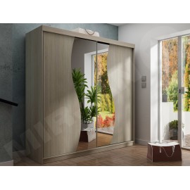 Miniaturbild von Schwebetürenschrank mit Spiegel Sahara 8/200