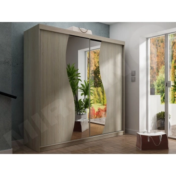 Schwebetürenschrank mit Spiegel Sahara 8/200