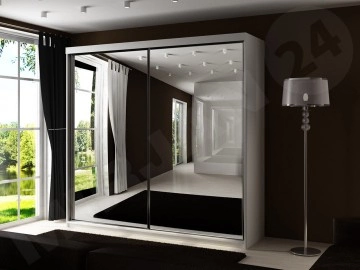 Großer Schwebetürenschrank mit Spiegel Sahara 21/200