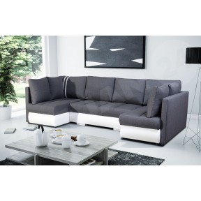 Ecksofa Lido U mit Schlaffunktion und drei Bettkasten Ecksofa Lido U mit Schlaffunktion und drei Bettkasten