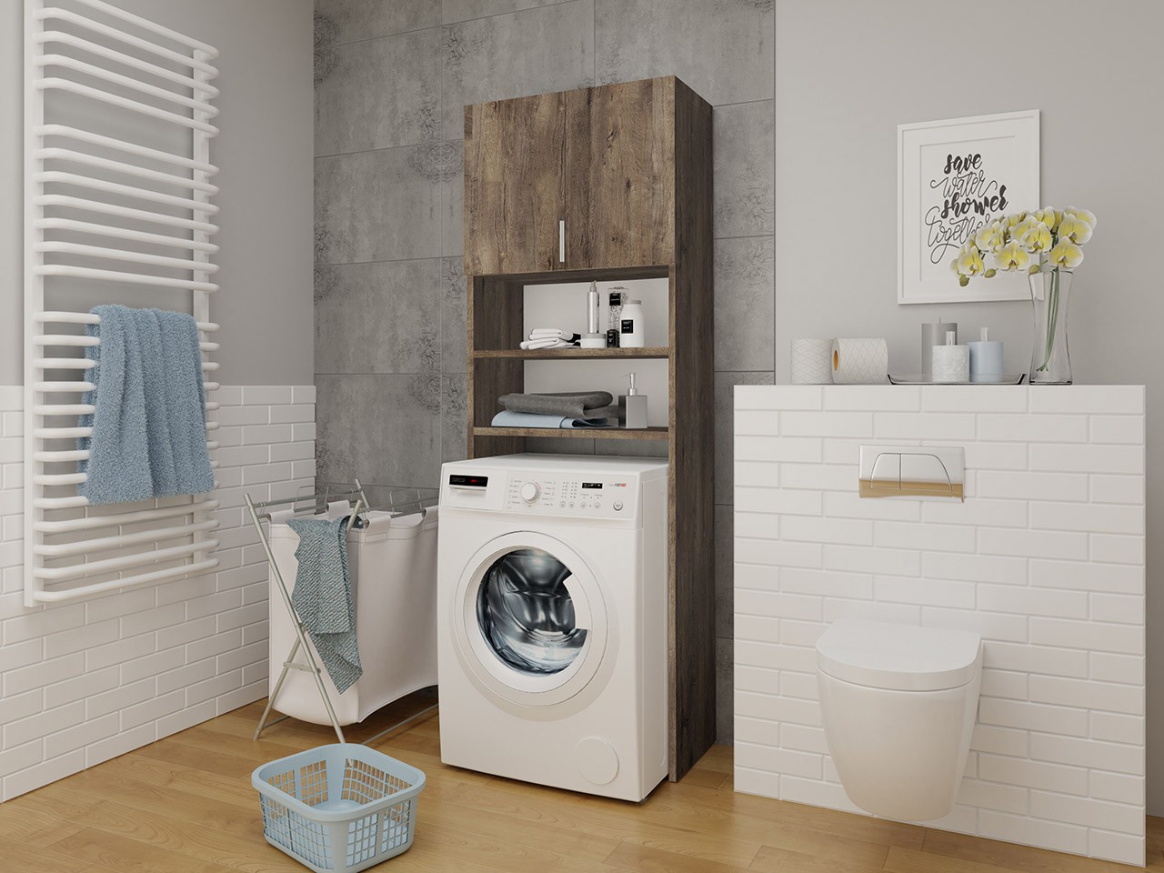 Waschmaschinenschrank Bonito | Lieferung KOSTENLOS | Mirjan24 Waschmaschinenschrank Bonito | Lieferung KOSTENLOS | Mirjan24