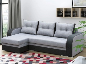 Ecksofa Lizbona mit Schlaffunktion und zwei Bettkästen