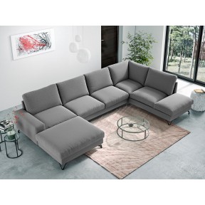 Wohnlandschaft mit zwei Bettkasten und Schlaffunktion Salvador U Wohnlandschaft mit zwei Bettkasten und Schlaffunktion Salvador U