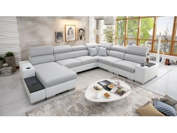 Wohnlandschaft Luiza VIII mit drei Bettkasten und Schlaffunktion