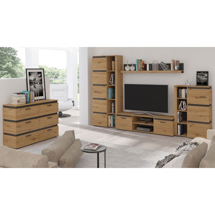 Wohnwand Claire CL01 mit Kommode Wohnwand Claire CL01 mit Kommode