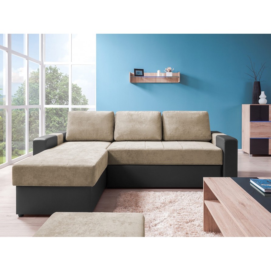 Ecksofa Nado mit Schlaffunktion und Bettkasten Ecksofa Nado mit Schlaffunktion und Bettkasten