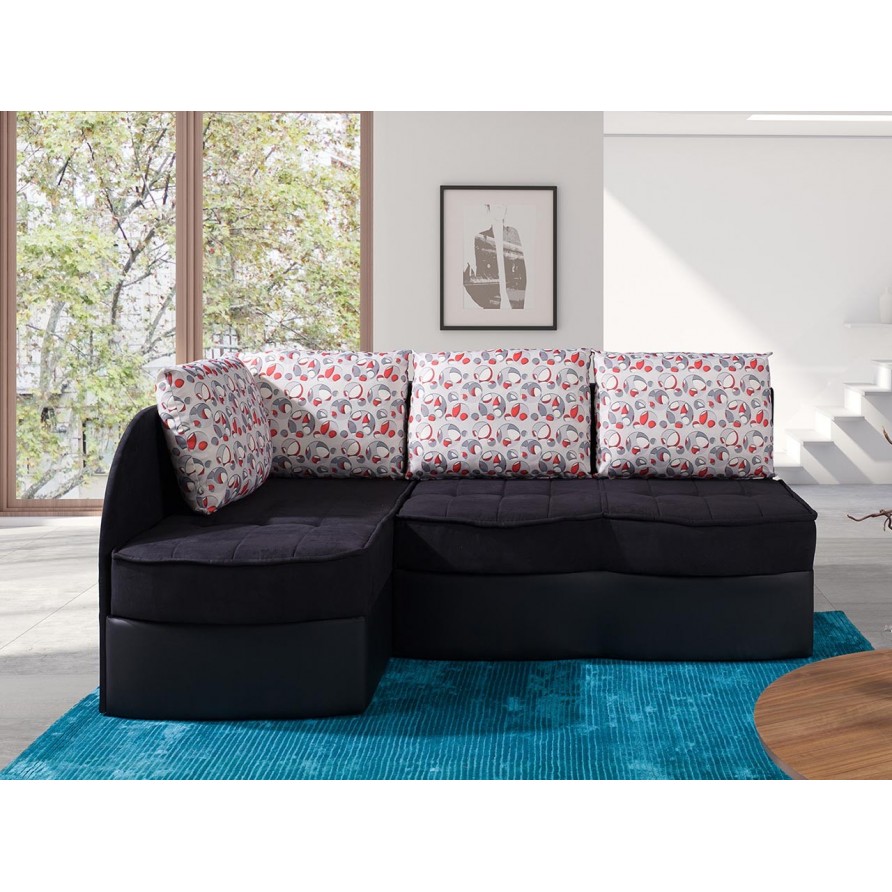 Ecksofa Hokus mit Schlaffunktion und Bettkasten Ecksofa Hokus mit Schlaffunktion und Bettkasten