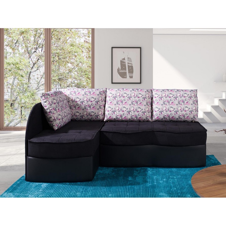 Ecksofa Hokus mit Schlaffunktion und Bettkasten Ecksofa Hokus mit Schlaffunktion und Bettkasten