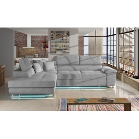Ecksofa Alvin LED mit Schlaffunktion und Bettkasten Ecksofa Alvin LED mit Schlaffunktion und Bettkasten