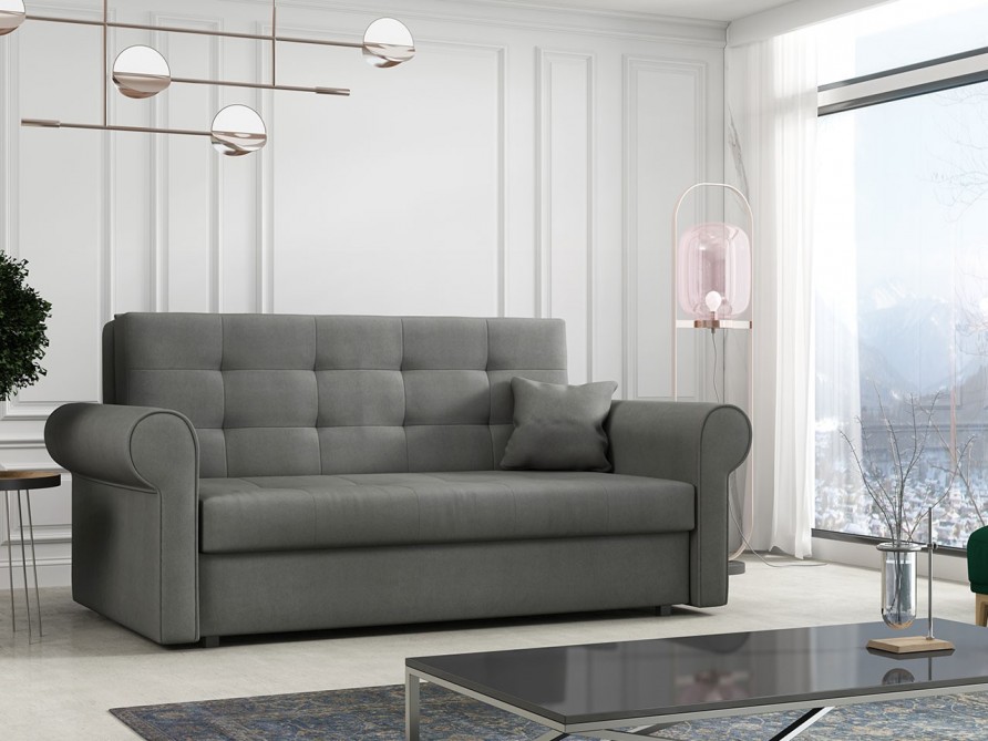 Sofa Clivia Silver III mit Schlaffunktion und Bettkasten