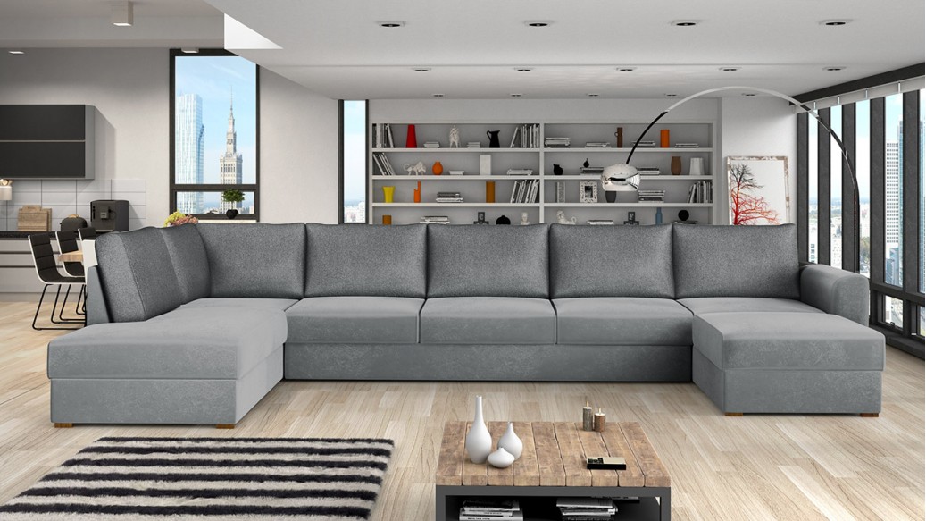 Wohnlandschaft Szafran Large mit zwei Bettkasten und Schlaffunktion by