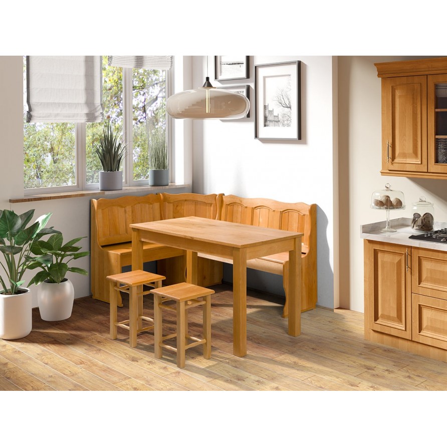 Eckbank + Tisch und zwei Hocker Soter I Eckbank + Tisch und zwei Hocker Soter I
