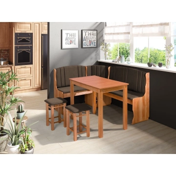 Eckbank + Tisch und zwei Hocker Soter II