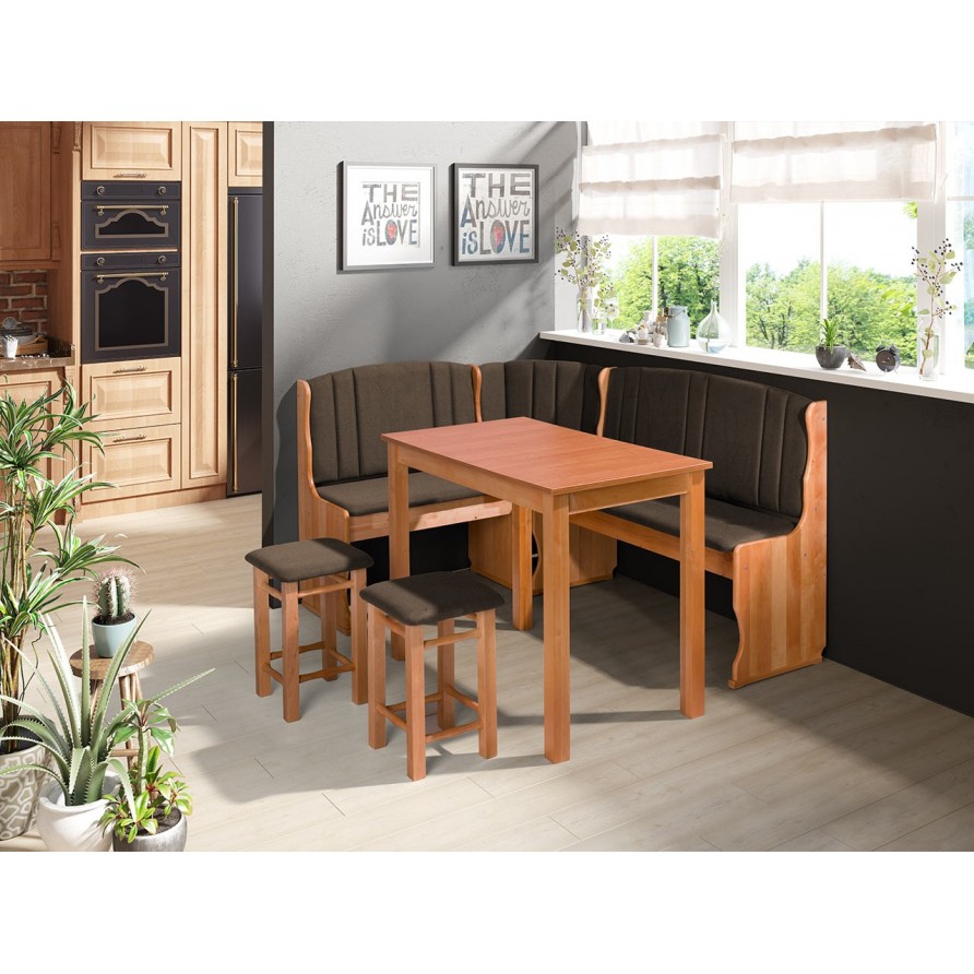 Eckbank + Tisch und zwei Hocker Soter II Eckbank + Tisch und zwei Hocker Soter II