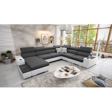 Wohnlandschaft Luiza VIII mit drei Bettkasten und Schlaffunktion