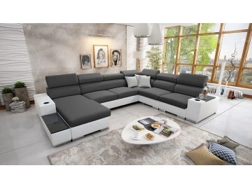 Wohnlandschaft Luiza VIII mit drei Bettkasten und Schlaffunktion
